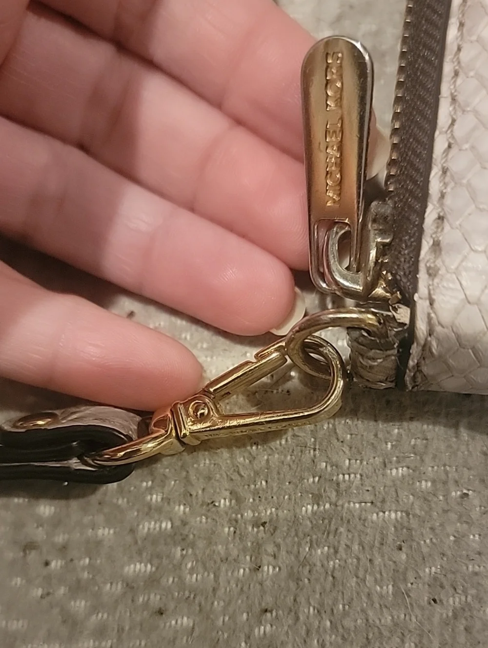 Michael Kors Jet Set Python Leather Wallet With Removable Wrist Strap